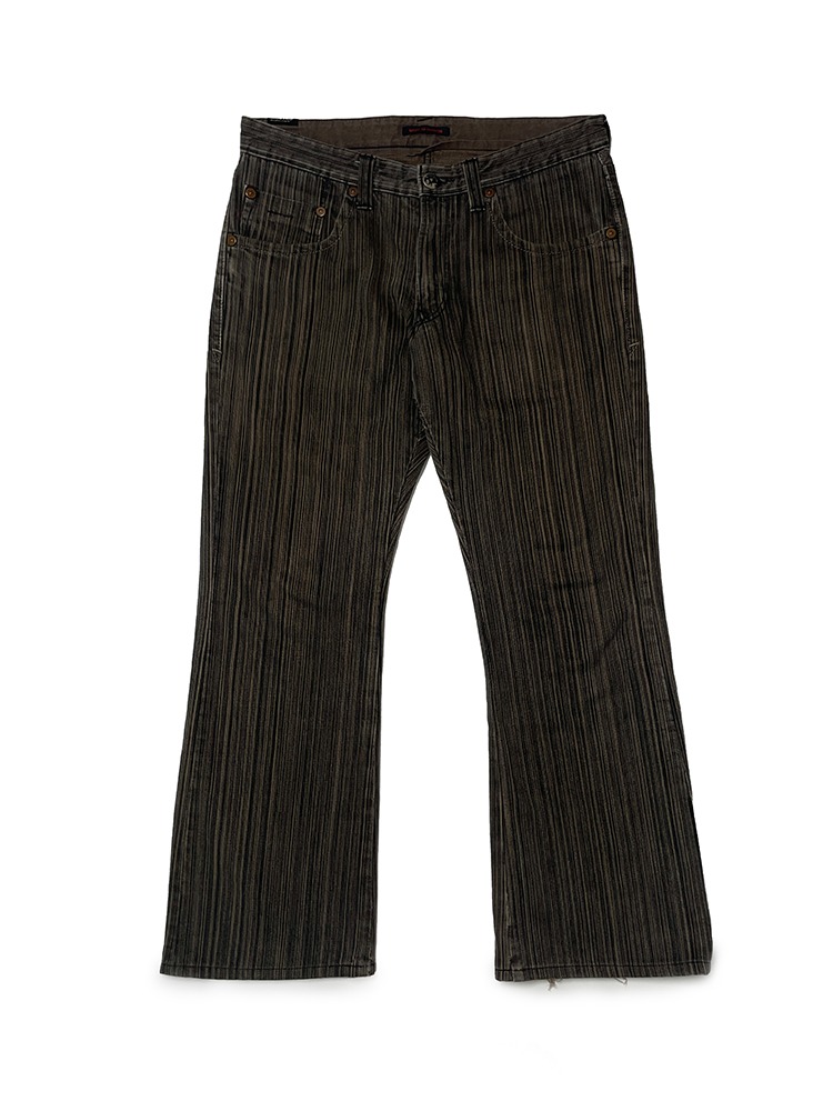 Black brown stripe pants